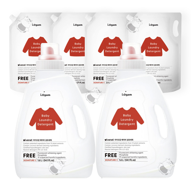 [아이오감] 베이비 섬유세제2개+리필4개 아기세제 49,800원