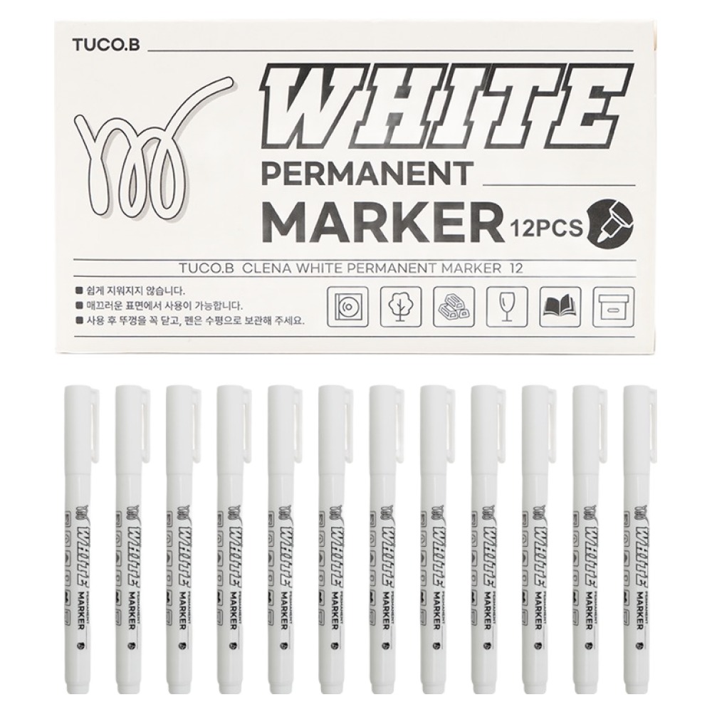 투코비 만능 다용도 유성 마카펜 화이트 4,890원