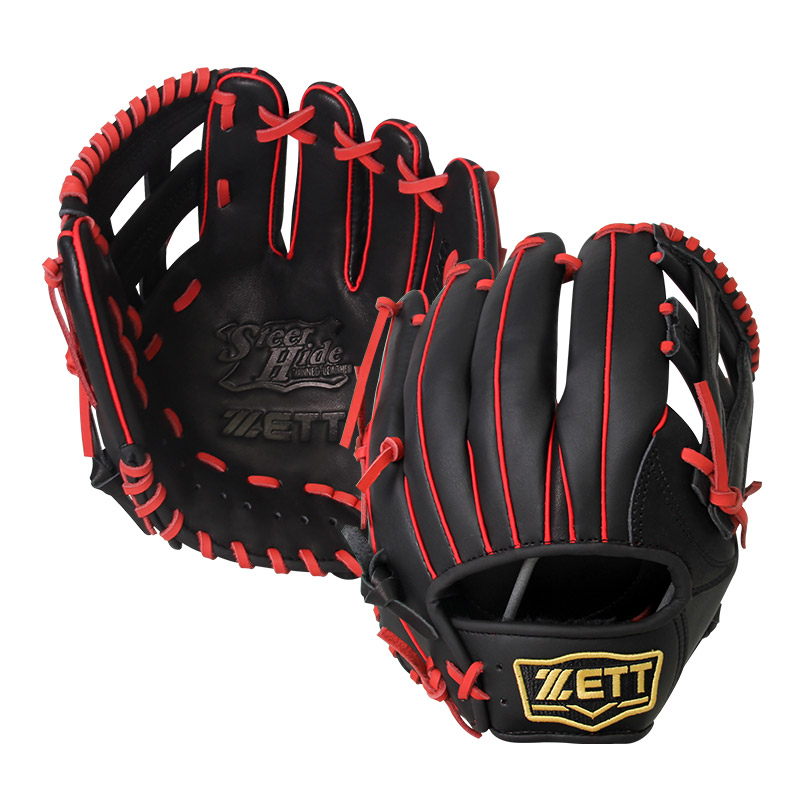 제트 ZETT 11.75인치 올라운드 글러브 BPGK-3535 야구 브론즈급 소가죽 입문용, 1개, 블랙/레드 99,000원