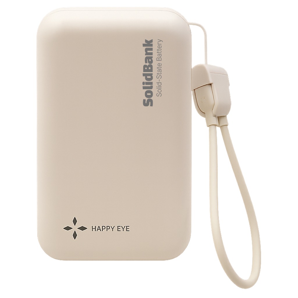 솔리드뱅크 기내반입 C타입 초고속 충전 준고체 반고체 보조배터리 10000mAh(40Watt), 화이트, 솔리드뱅크(본체)+아이폰 라이트닝케이블 33,000원