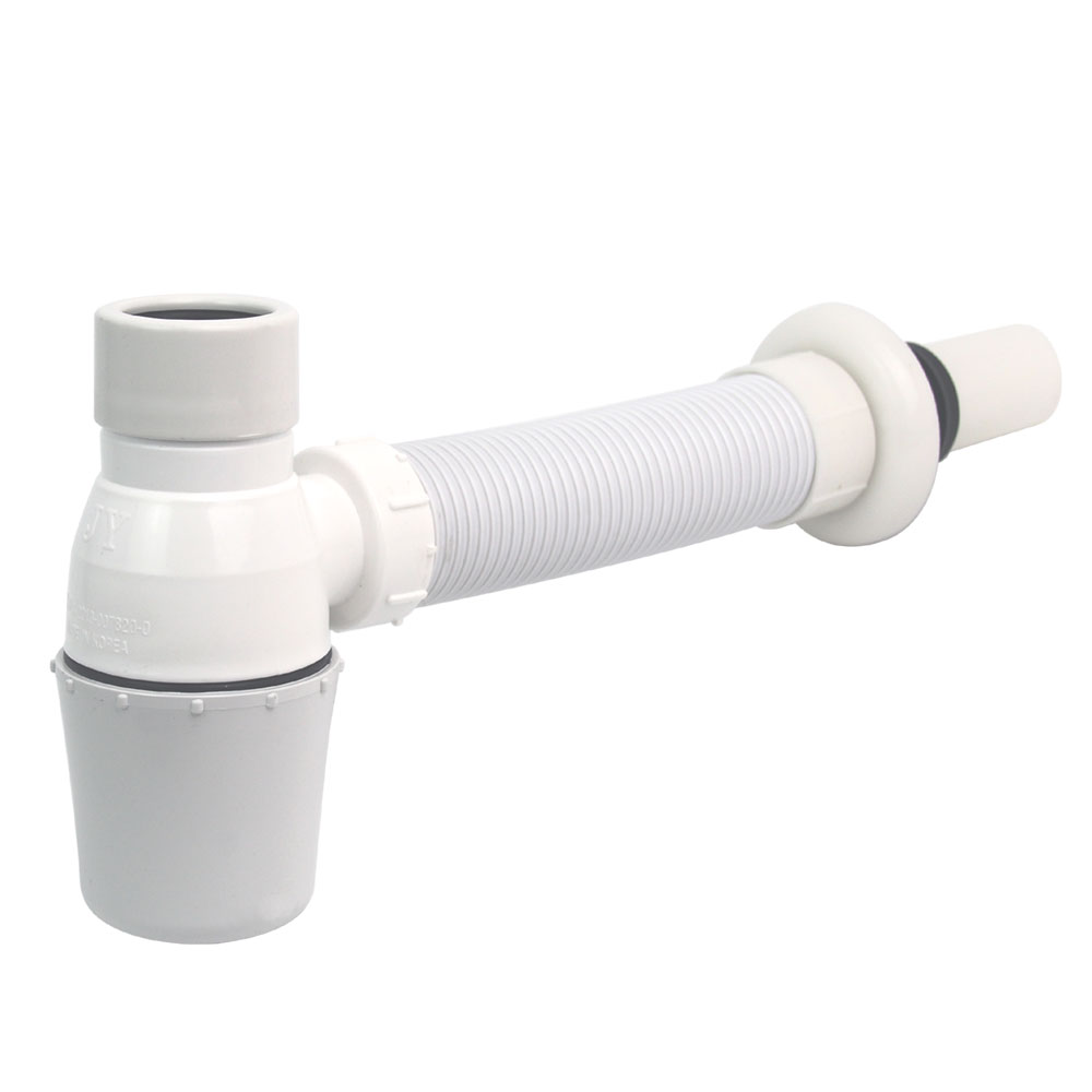 국산 화이트 주름관 벽트랩 세면대부속품 자바라 P트랩 세면기 배수관, 1개 3,900원