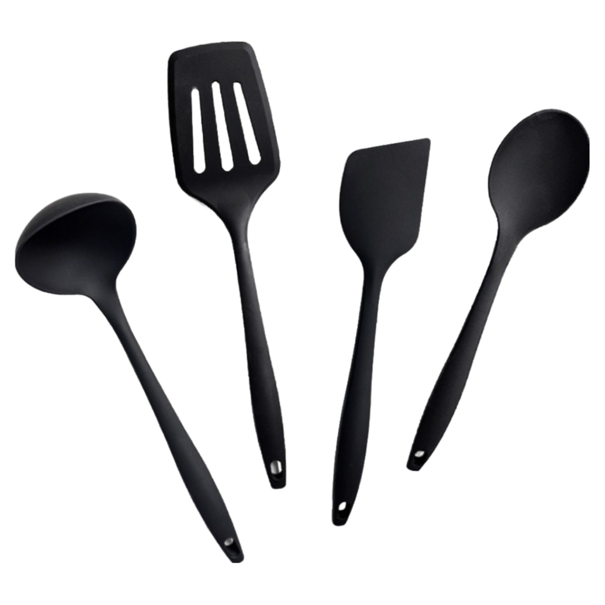 국산 실리콘 조리도구 블랙 4종 세트, 블랙, 1개, 스파츌라+볶음스푼+뒤집개+국자 32,800원