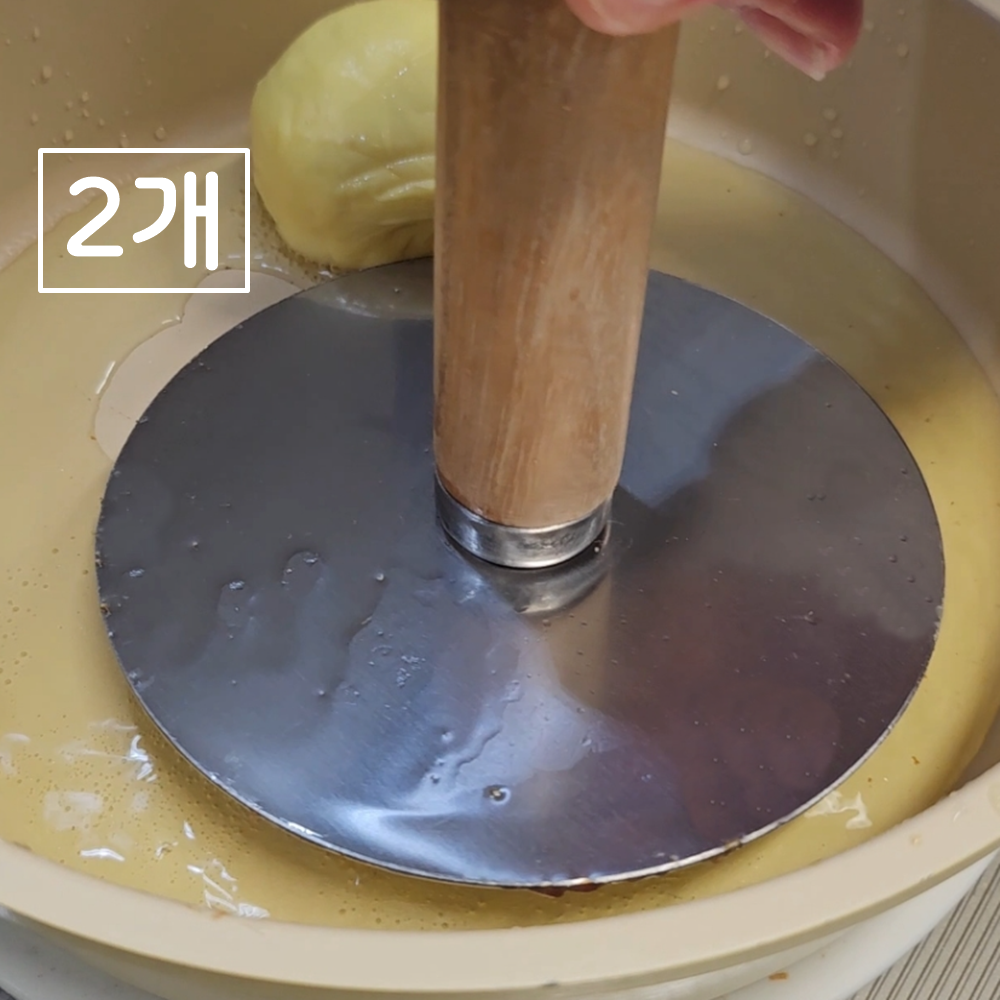 삼이즈 스텐 호떡 뒤집기 원목 손잡이 누름판 누르기, 1개 19,900원