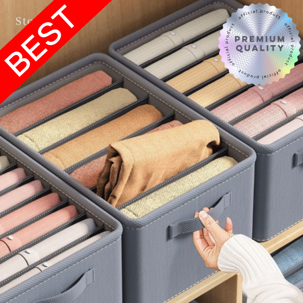 라이프앤컴 칸막이 옷 수납 정리함, 1개, 그레이 (7칸) 12,000원