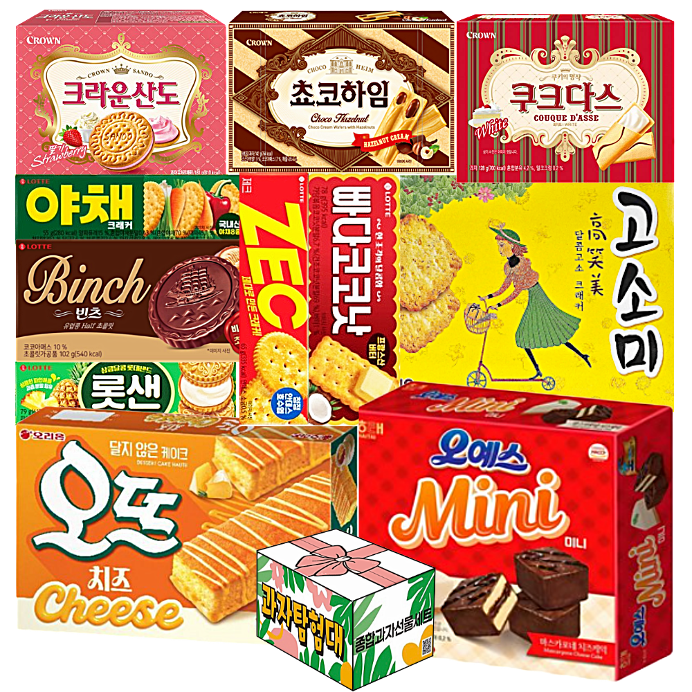 사무실 과자세트 11종 간식 모음, 1세트, A세트 오뜨 오예스미니 고소미 빈츠 크라운산도 외 28,200원