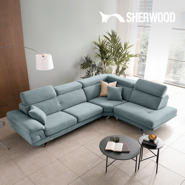 [쉐우드가구] 소나 6인용 코너형 러브루 하이엔드 패브릭 기능성 소파 3,519,000원