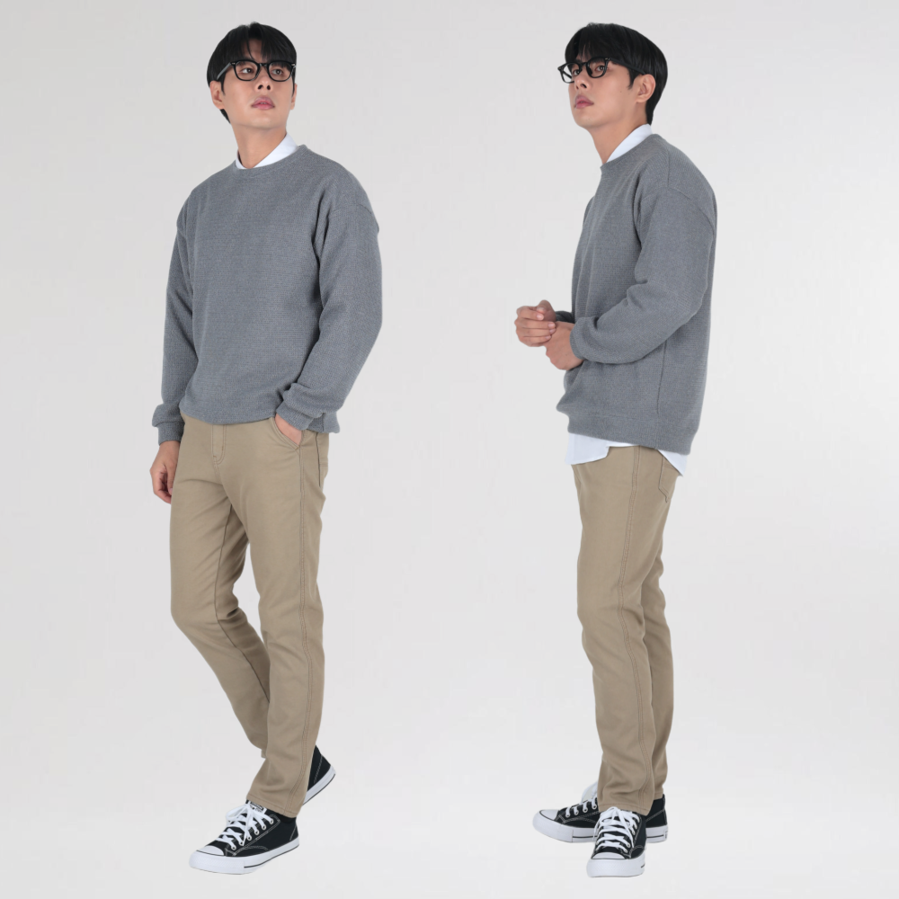남성 기모바지 겨울 치노팬츠 테이퍼드핏 히든밴딩 스판 면바지 33,800원