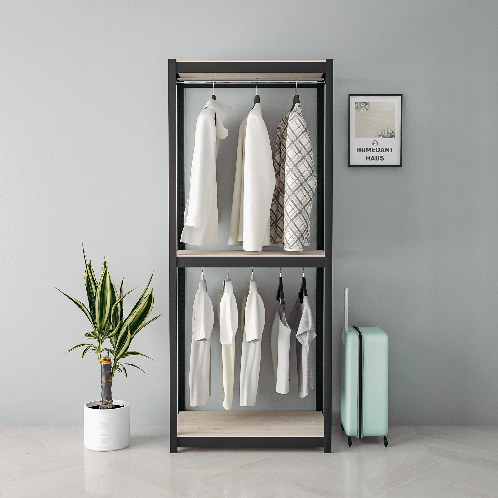 홈던트하우스 국내 제조 스피드랙 업그레이드형 홈던트하우스 무볼트 조립식 행거 108,600원