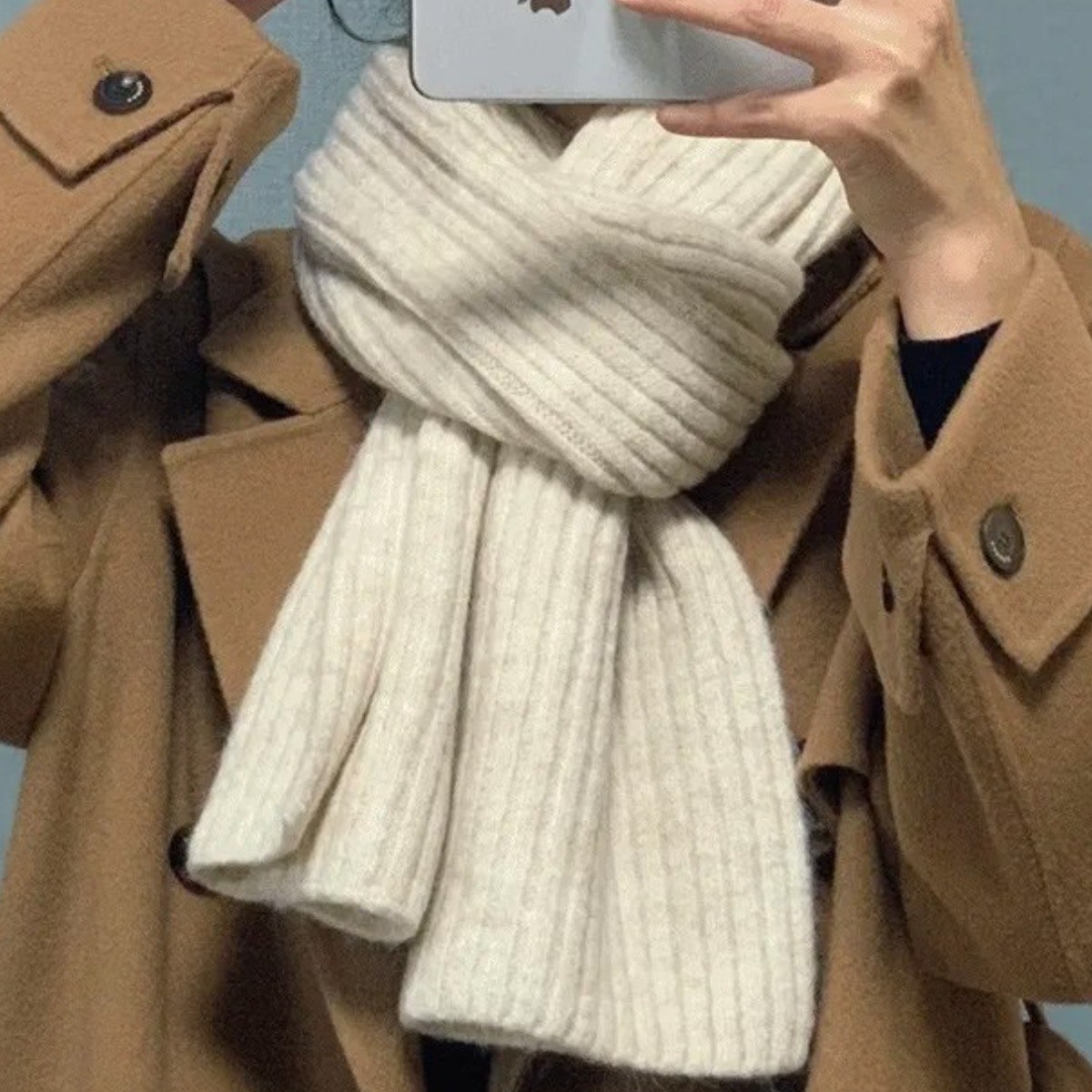 [써보니조트라] 골지 롱 목도리 여성 쁘띠목도리 니트목도리 겨울 머플러 18,900원