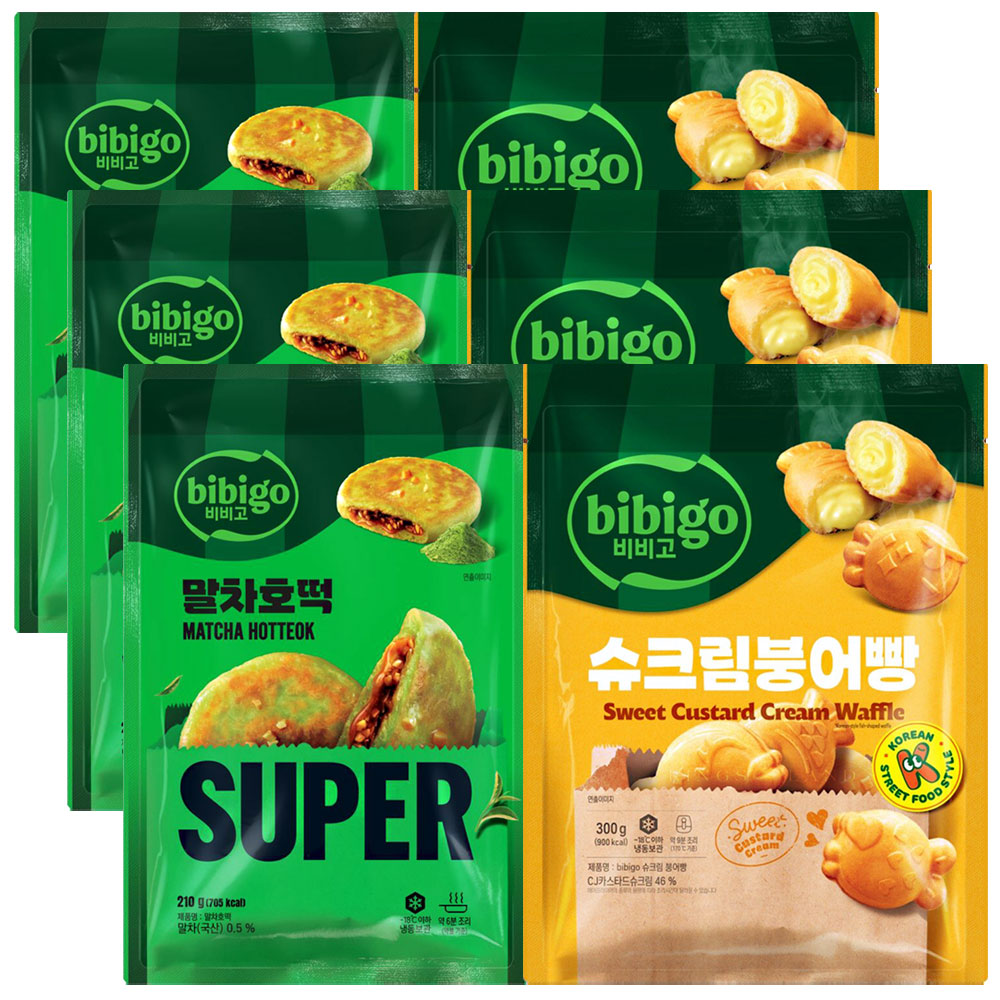 CJ 말차호떡+슈크림붕어빵, 3세트, 210g 33,500원