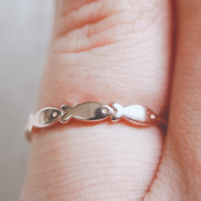 디그레이 실버925 여성 모녀 3마리 7마리 행운 물고기 애끼 은반지 3만원 이상 구매 사은품 증정 18,000원