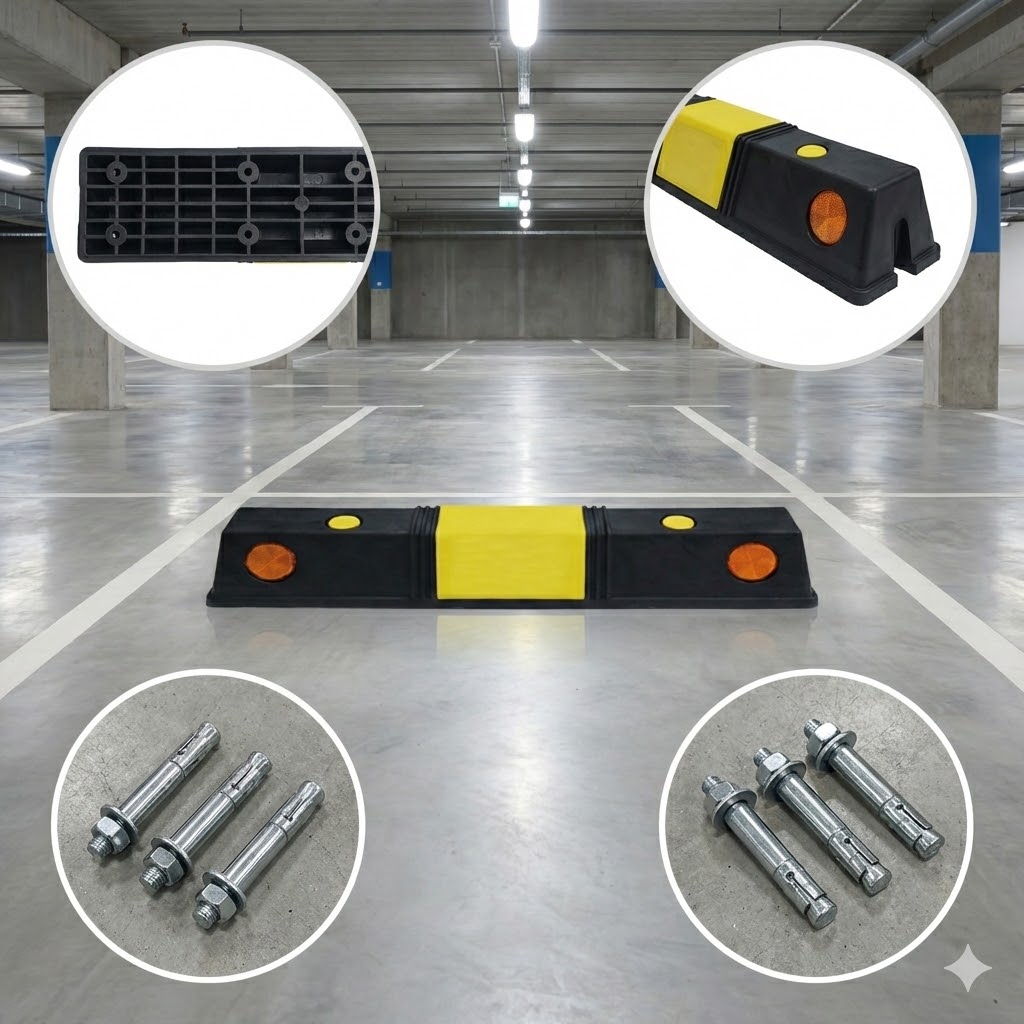 JS 국내산 PP 고무 카스토퍼 친환경 주차장 블럭 주차스토퍼 안전바 주차턱, 3-4 고무 카스토퍼(실속형), 1개 8,400원
