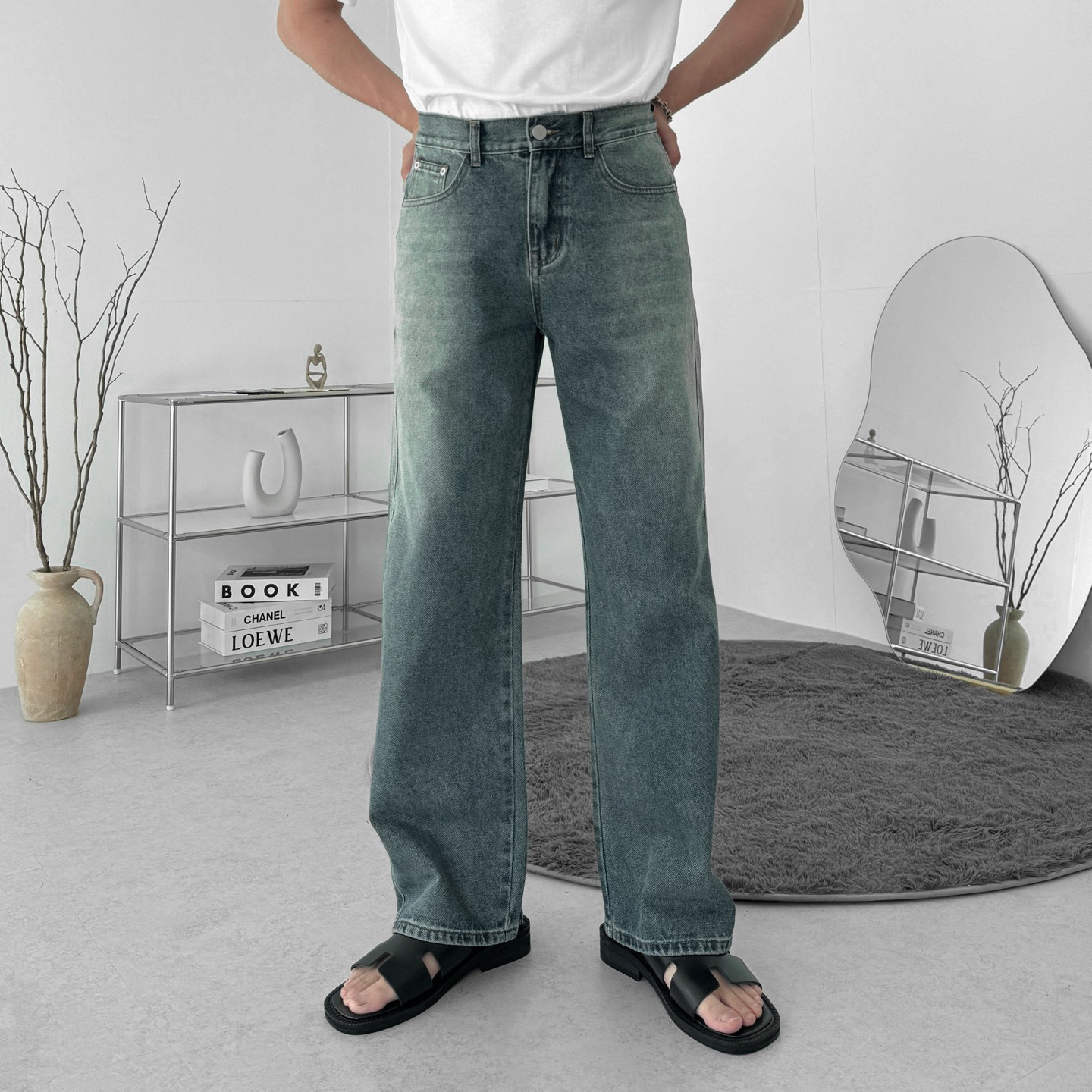 다이나믹피플 남자 워싱 와이드 데님팬츠 청바지 33,900원