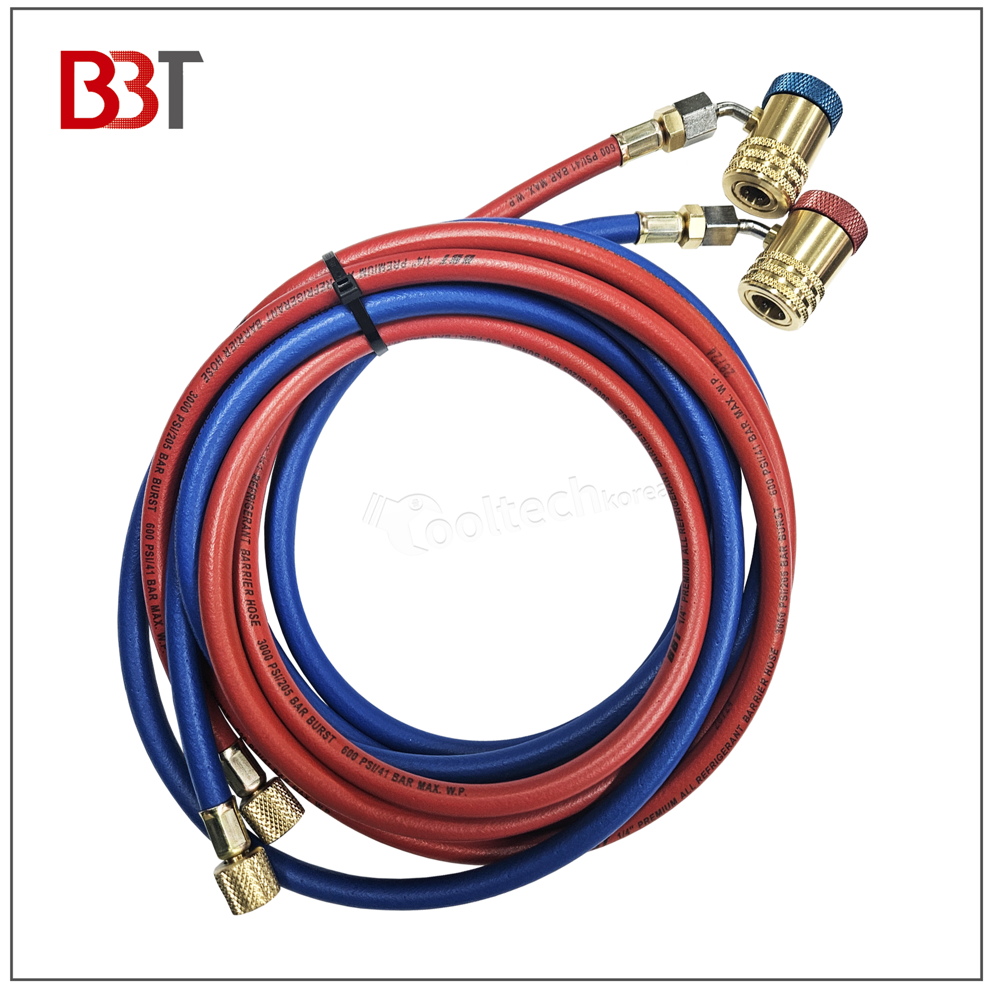 자동차에어컨 냉매충전호스 냉매가스 주입기 R-134a전용 충전호스 길이 3M, 1세트, R-134a전용 136,000원