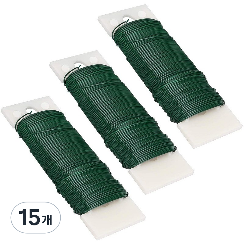 꽃철사 지철사 원예 공예 꽃포장 초록 녹색 철사, 15개 41,600원