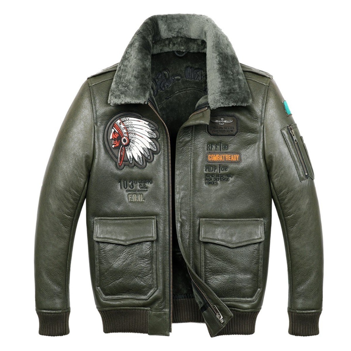 남성 천연 양가죽 자켓 자수 레더 점퍼 가죽 재킷 라이더 의류 인디언 로고 427,900원