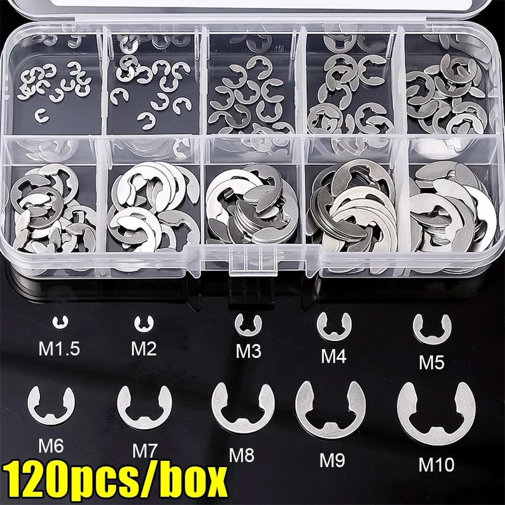 스테인리스 스틸 키트 M1 와셔 고정 리테이너 스냅 10 샤프트 서클립 어소트먼트 클립 패스너 외부 12,100원