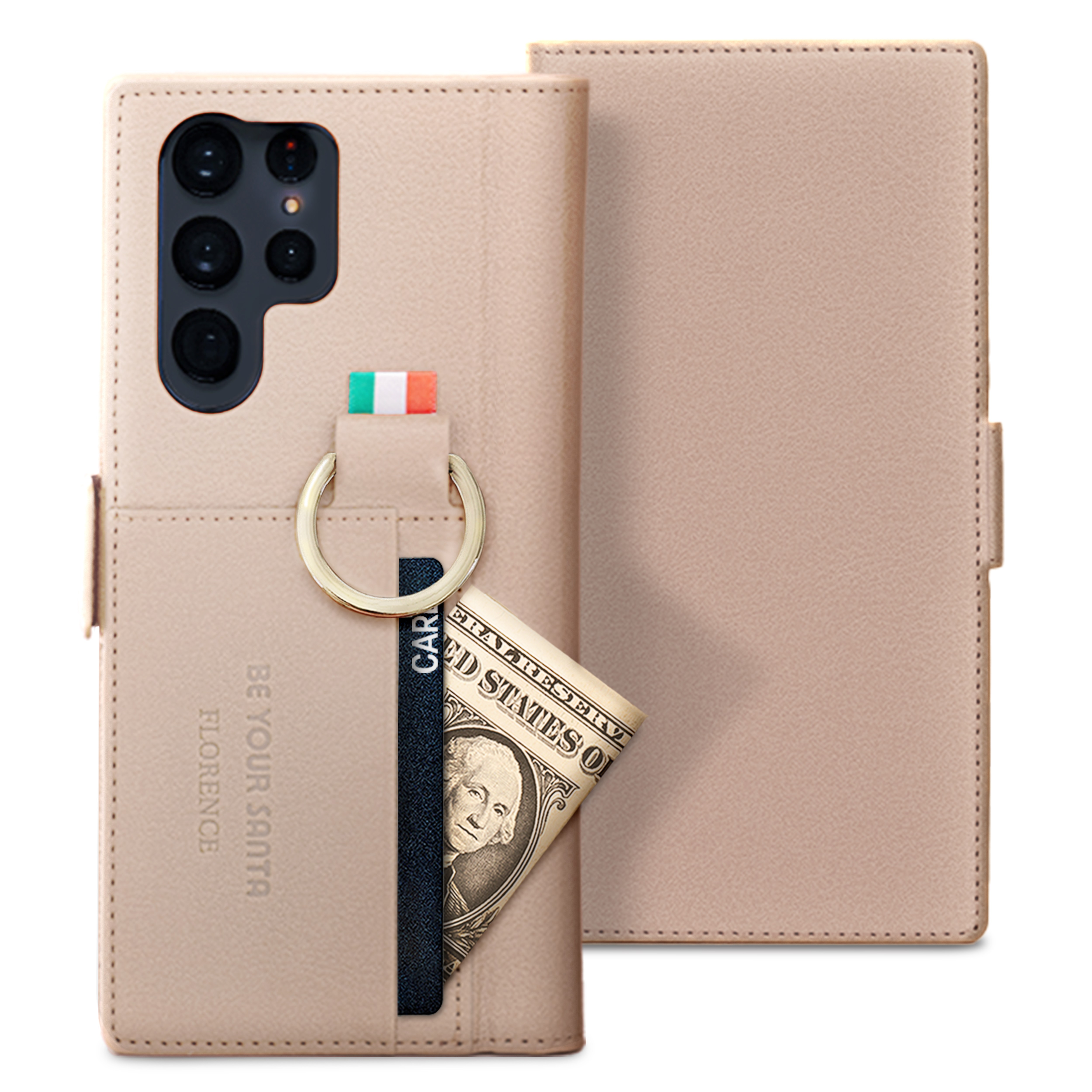 비유어산타 갤럭시 S22울트라 유해파차단 이태리 원단 링 카드수납 휴대폰케이스 52,700원