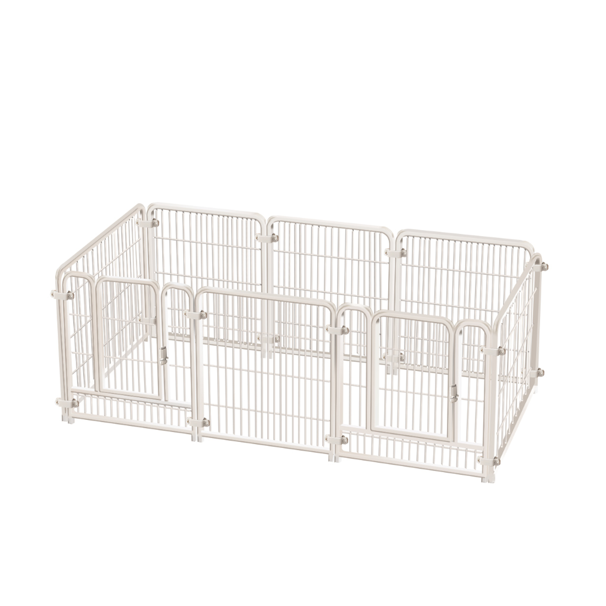 강아지 울타리 메탈 울타리 화장실 분리 울타리 실내용 조립식 울타리 DIY 8장 문 2개 포함, 1개, 흰색 79,000원