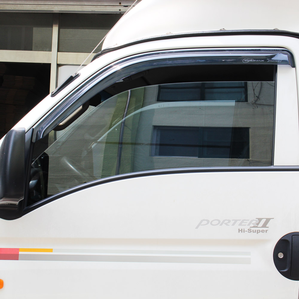 하이브리딘 포터2 전용 블랙썬팅 썬바이져 / 2개1세트 / 빗물받이 햇빛가리개 선바이저, 현재가 8,400원