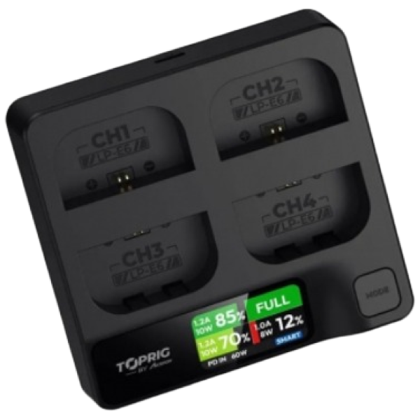 액순 ACCSOON TOPRIG 고속 배터리 충전기 LP-E6 호환 BC-03, 1개 80,000원