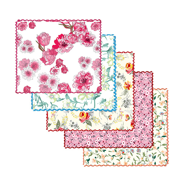 국내생산 / 손수건 10개 엠보큐티 / 민들레 꽃다발 체크 패턴 / 단체 손수건 / 체크무늬 34,000원