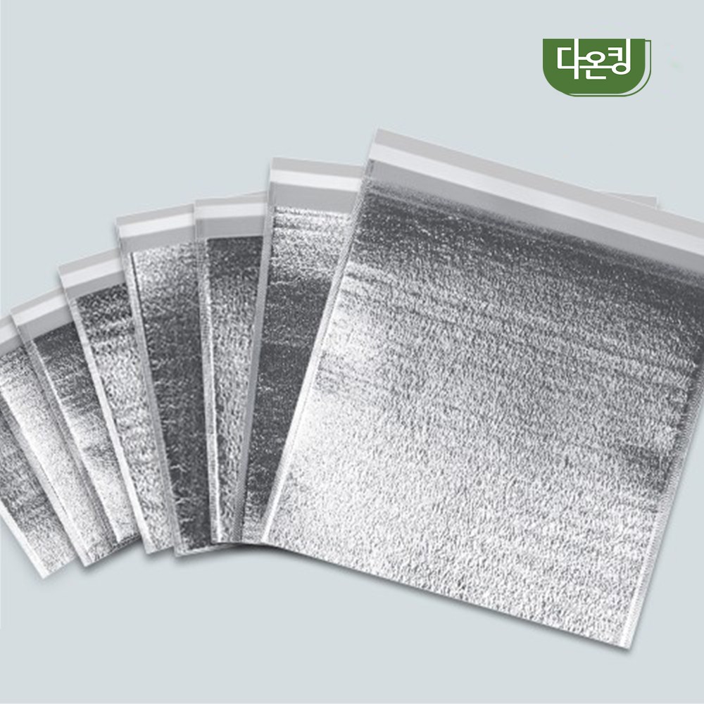 다온킹 두툼한 접착형 보온 보냉 가방 8종 과일 빙수 샐러드 디저트 테이크아웃 포장백, 1개, 실버 42,900원