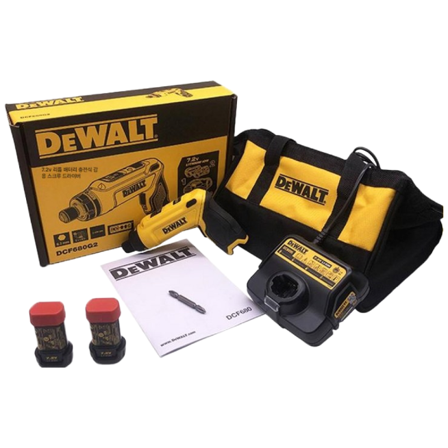 디월트 충전 자이로 스크류 드라이버 7.2V DCF680G2 배터리2개세트, 1개 353,400원
