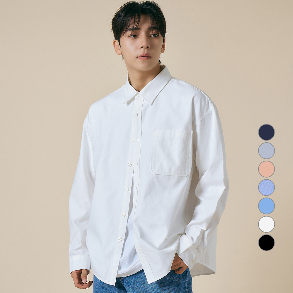 엘엑스티 남성용 옥스포드 오버핏 면혼방 긴팔 셔츠 24,800원