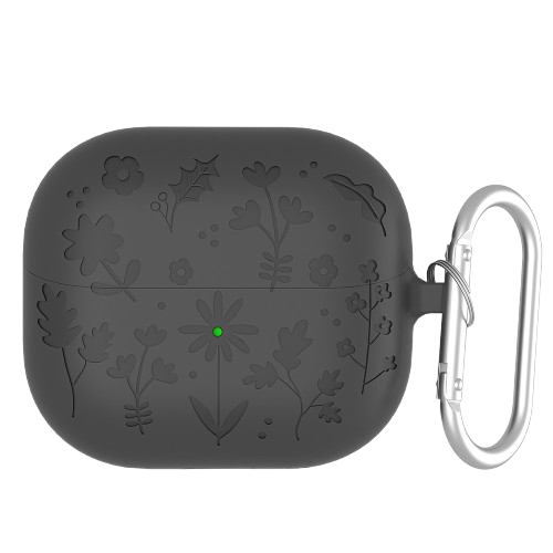 투에이비 꽃 디자인 음각 실리콘 케이스, 1개, 블랙, 갤럭시 버즈3/버즈3 프로/버즈3 FE 5,950원