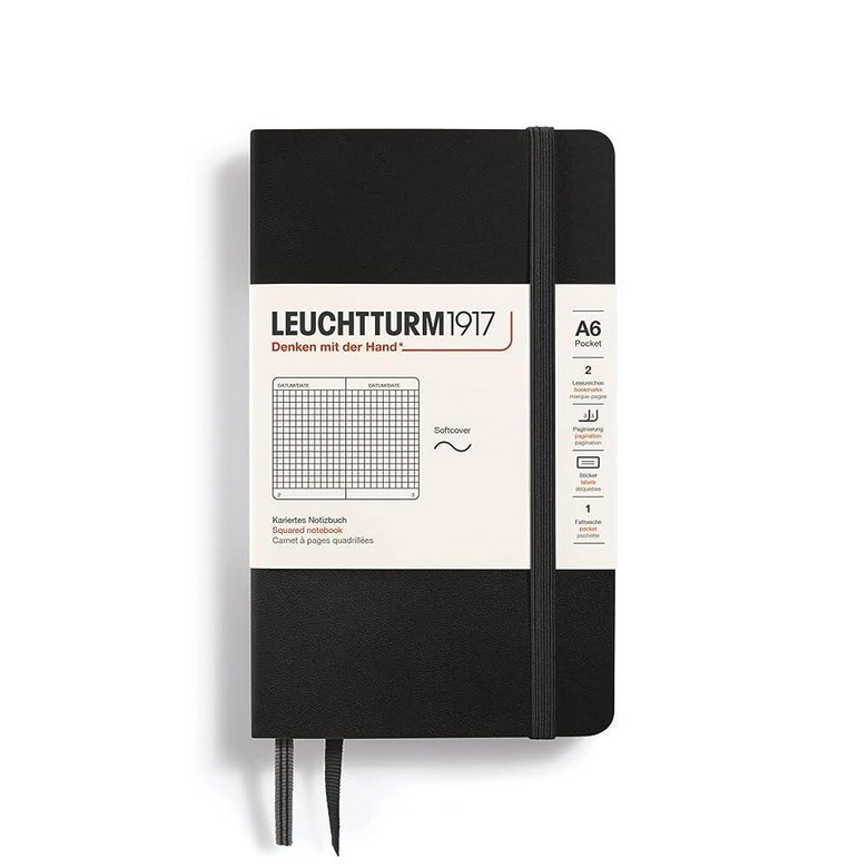 LEUCHTTURM1917 - 노트북 소프트 커버 포켓 A6-123 필기 및 저널링용 번호 페이지 (도트, 블랙) 223107 44,200원