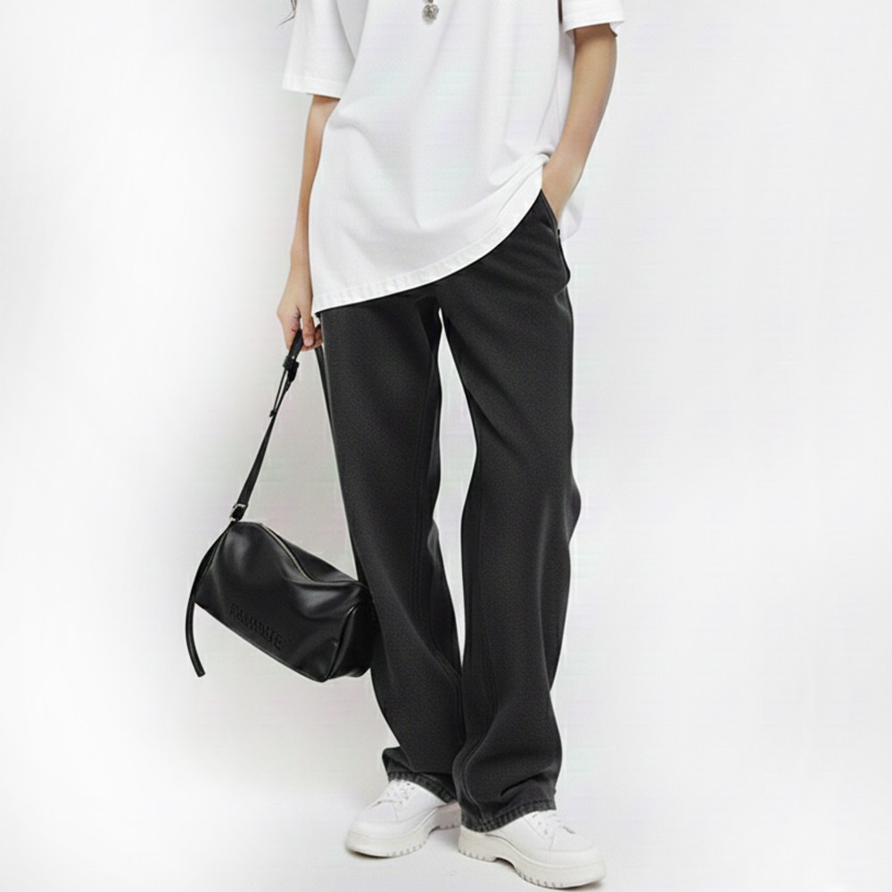 [GTM] SQ-3003 뒷밴딩세미와이드데님팬츠 여자 워싱 롱 청바지 캐주얼 팬츠 빅사이즈 32,800원