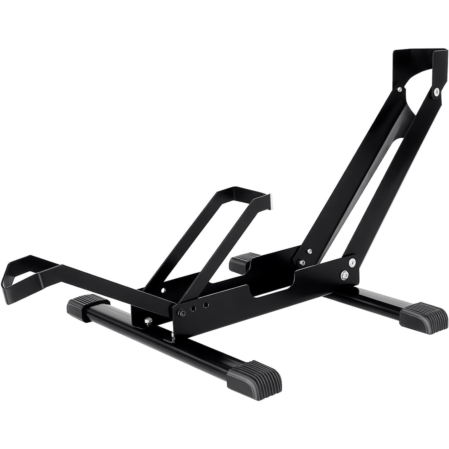 CYFIE 다용도 자전거 거치대 딥 U자 안정 설계 앞 뒤바퀴 사용 가능 접이식 바닥형 자전거 스탠드, 블랙 26,000원