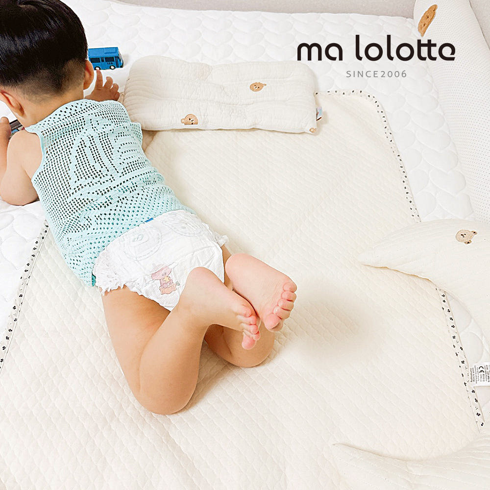 마롤로뜨 아기 방수패드 건조기가능 양면 방수요 신생아 유아용, 아이보리 플라워, 1개 26,900원