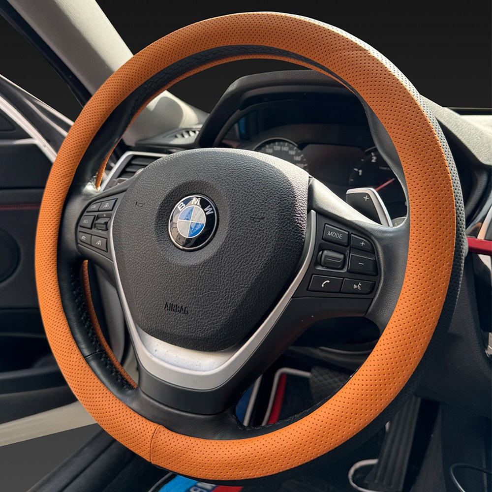 차차차 프리미엄 자동차 가죽 타공 투톤 순정형 핸들커버 14,500원