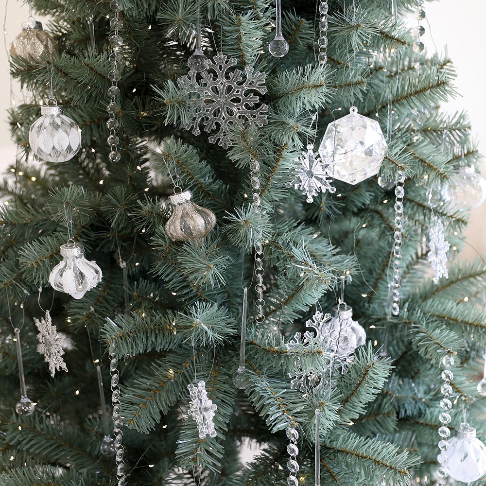 크리스마스트리 꾸미기 장식 오너먼트 크리스탈체인 투명 10줄세트, 크리스탈체인 투명 10줄세트 9,900원