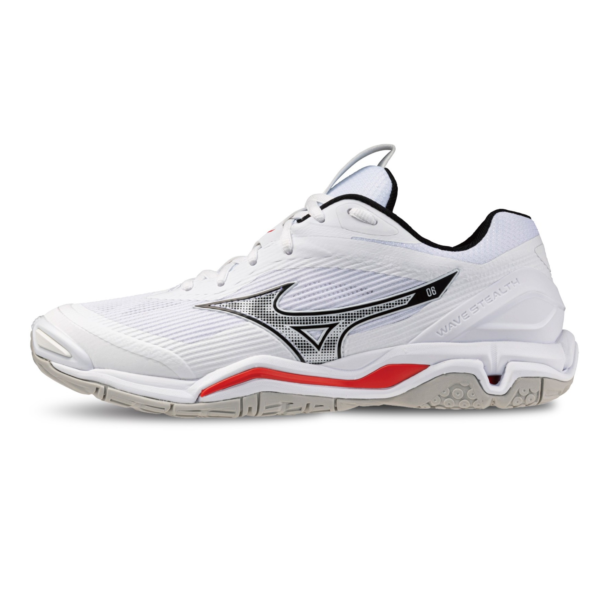 미즈노 X1GA243059 배드민턴화 웨이브 스텔스6 레드블랙 피클볼 인도어화 164,000원