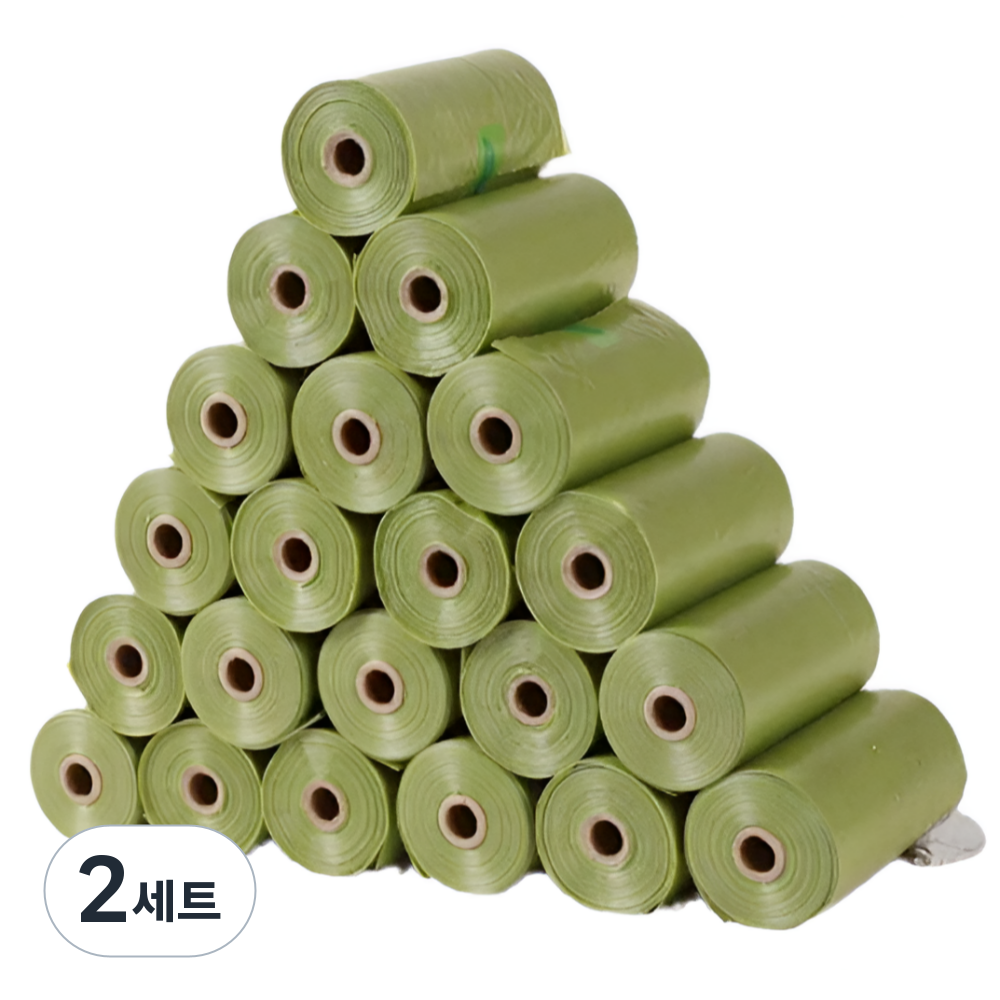 [SY]친환경 강아지산책용생분해 배변봉투 리필형 풉백파우치그린(15매 x 10롤), 2세트, 10개입, 그린 14,960원