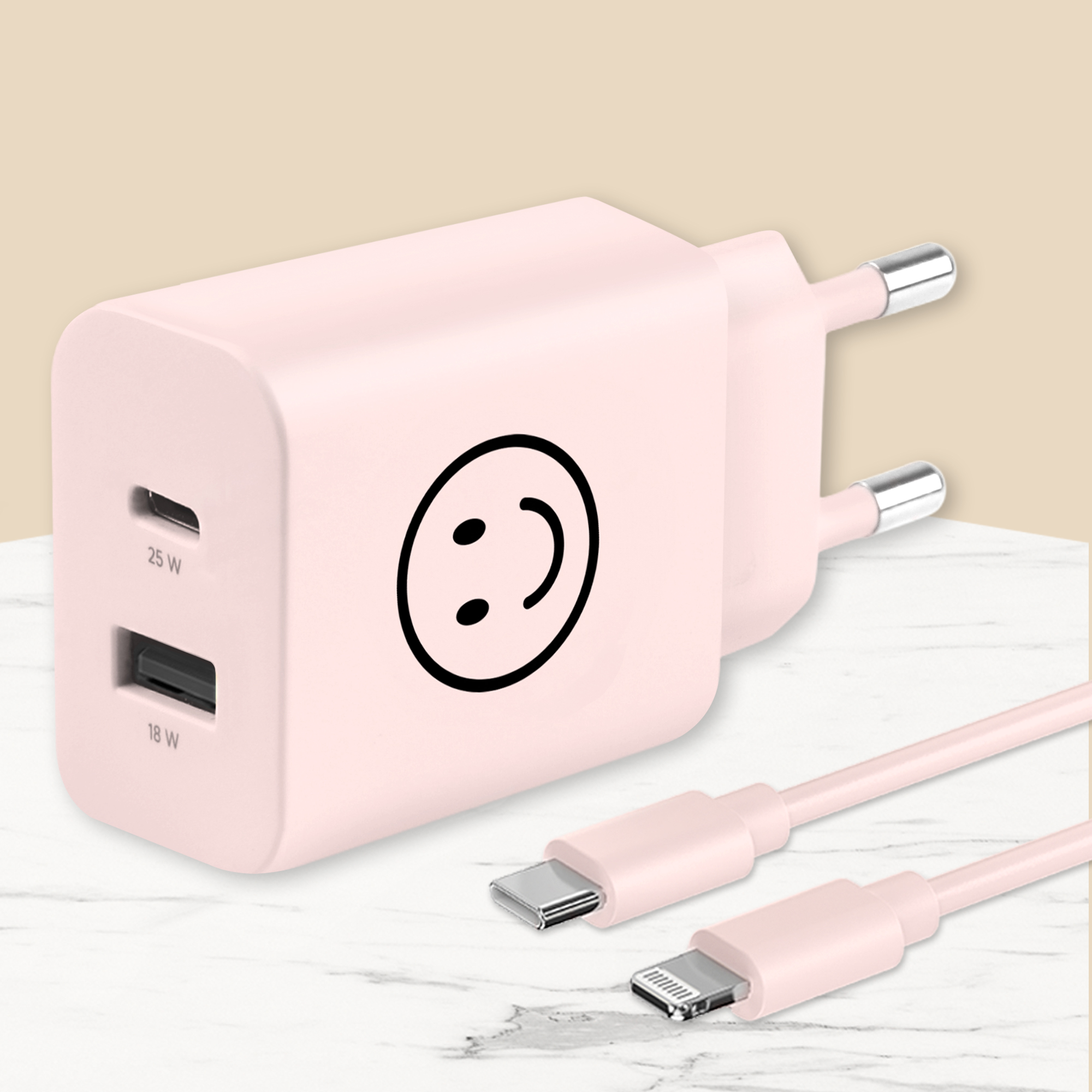 모잇 PD25W 2포트 PPS 초고속충전기 + 8핀 라이트닝 아이폰 케이블 7,690원