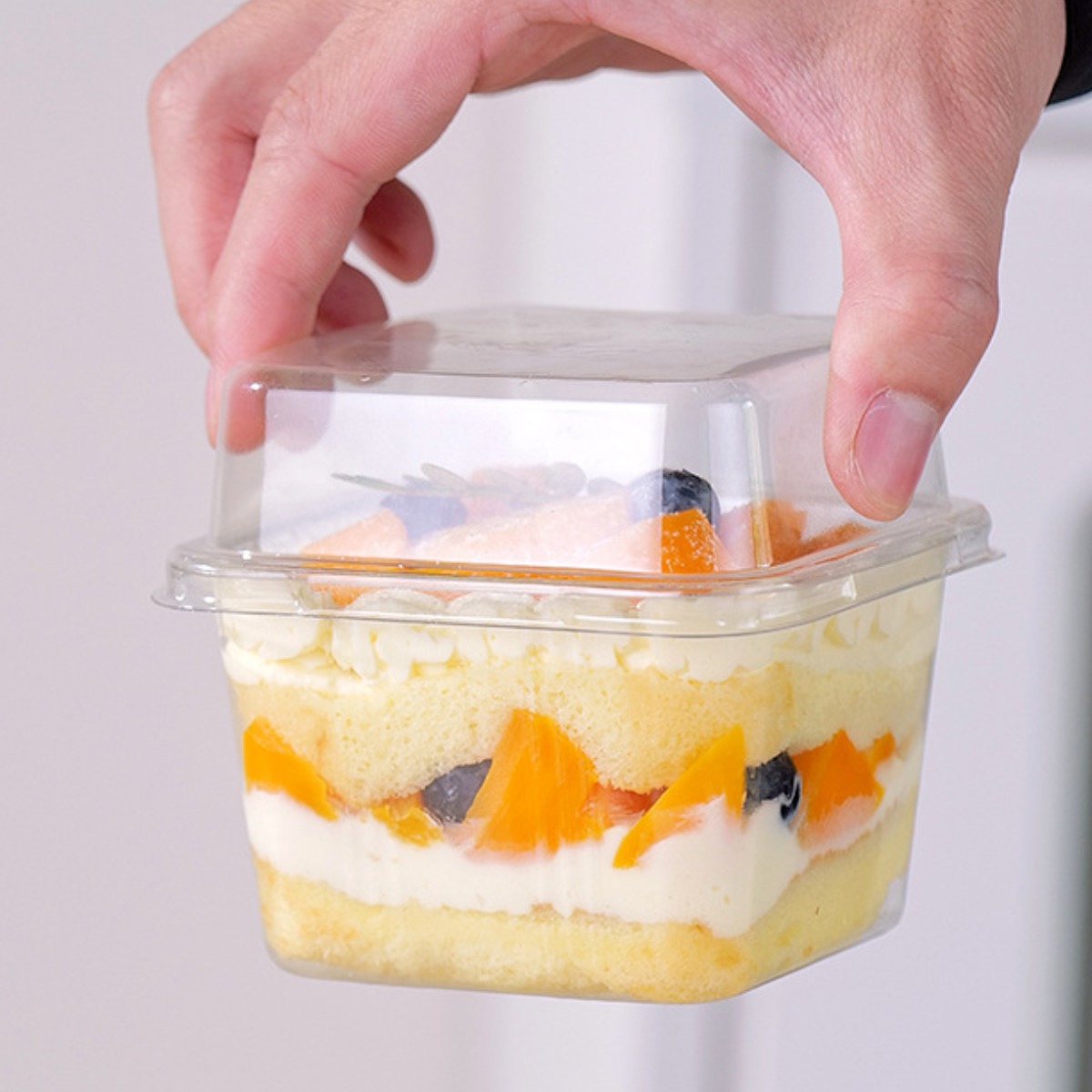 일회용 정사각 티라미수 용기 100p 투명 보틀케이크 디저트 케이스, 100개, 1개입 18,900원