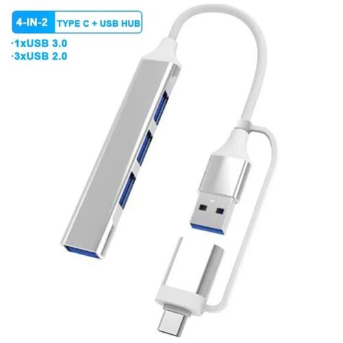 멀티 USB 분배기 USB 어댑터 맥북 노트북 PC 액세서리용 OTG USB to USB 3.0 허브 익스텐더 5 인 2 5-in-2 USB HUB Type C HUB Multi 11,340원