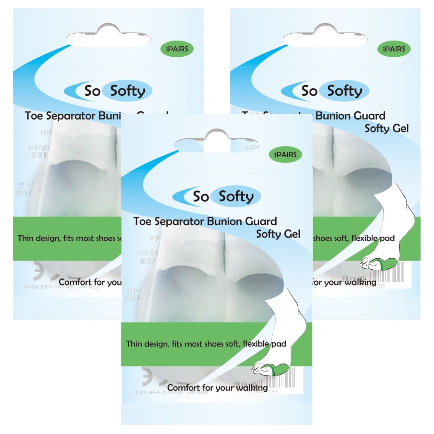 쏘소프티 포렉스 실리콘 엄지 발가락 보정기 화이트 2p, 3세트 38,460원