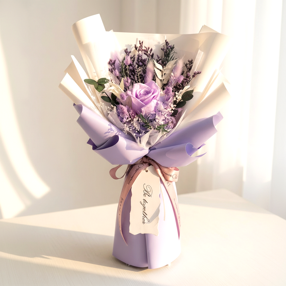 데이나 생화 프리저브드 꽃다발 + 쇼핑백(28cm x 40cm) 26,900원