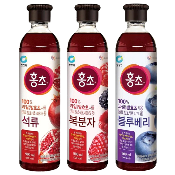 청정원 홍초 900ml 3종 (석류+복분자+블루베리) 각1개씩, 1세트, 900ml 16,490원
