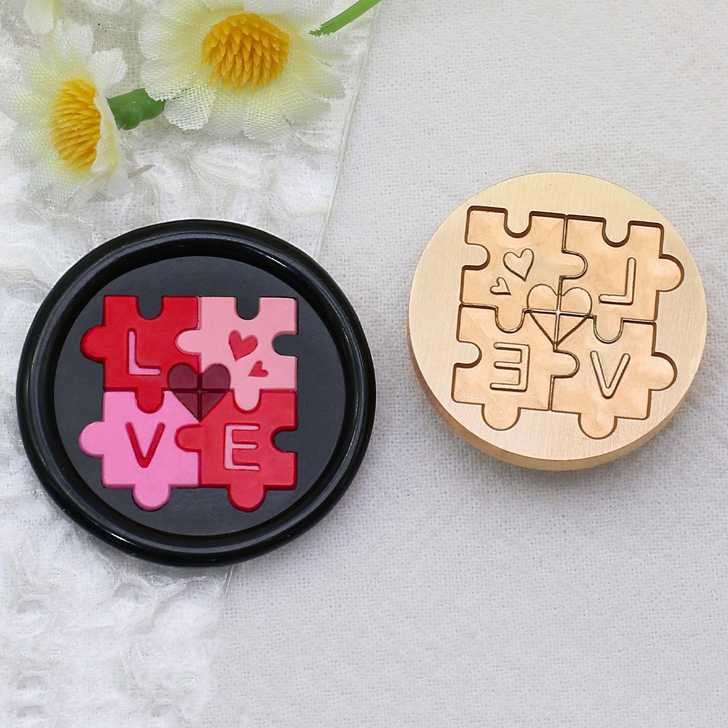 실링왁스 인장 스탬프 퍼즐모양 테마 헤드 5,800원