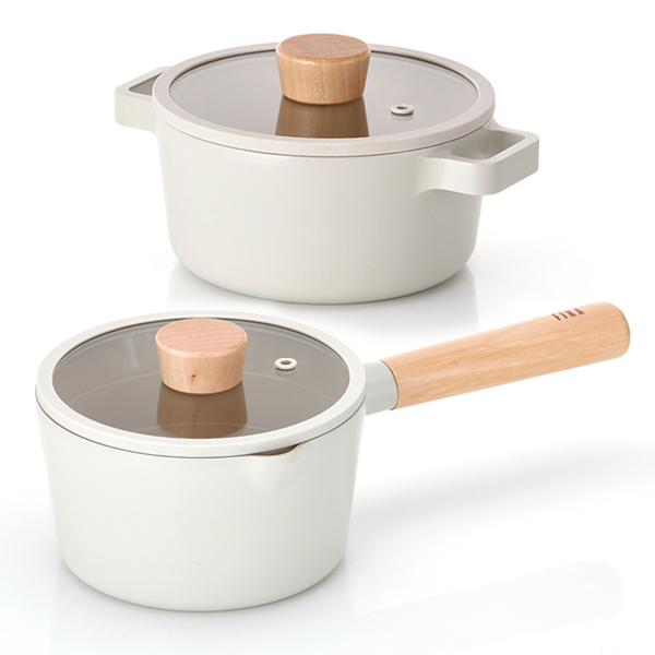 네오플램 인덕션 냄비세트 16cm 편수냄비+16cm양수, 화이트, 1세트, 16cm편수+16cm양수 69,800원