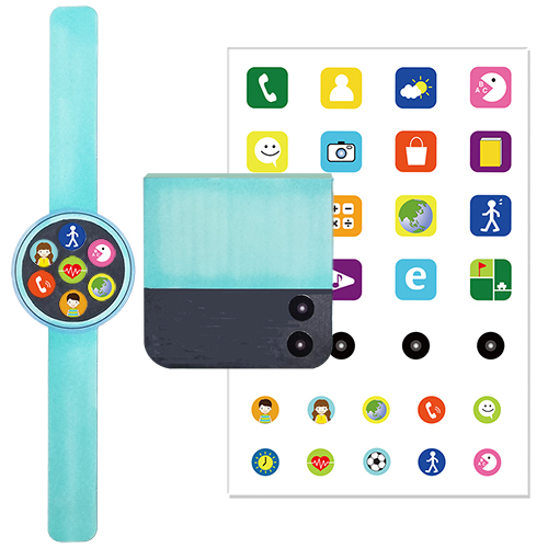 [칼라노리]상상 플립폰과 스마트워치/스마트폰만들기DIY/스마트폰만들기놀이/페이퍼 크래프트/ 나만의 휴대폰 꾸미기/생활도구/ 미디어 사용하기, 1개 2,000원