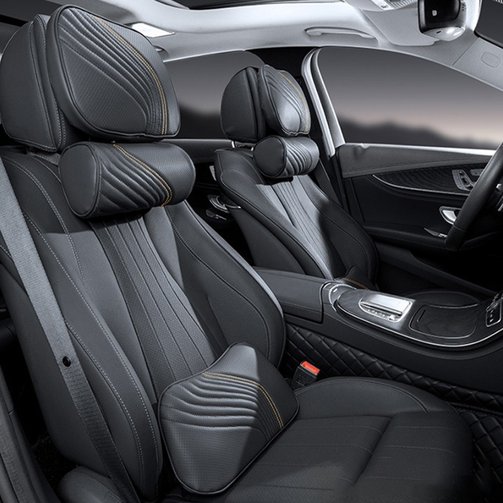 크로니클프로텍레더차량용목쿠션 + 머리쿠션+ 허리쿠션세트 전차종 호환, 노블블랙, 1세트 73,380원