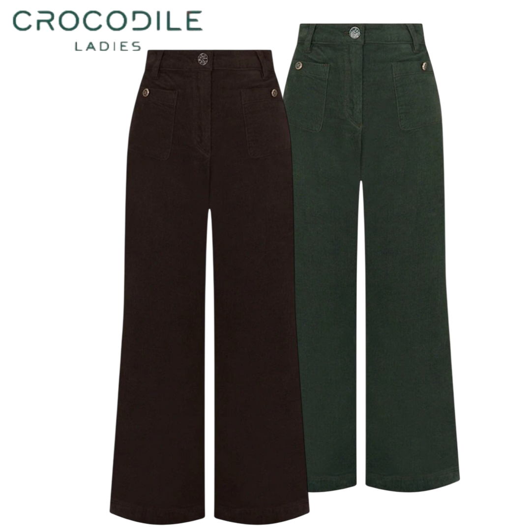 [매장발송] 크로커다일레이디 여성 바지 봄 간절기 코듀로이 부츠컷 앞포켓 뒷밴딩 캐주얼 팬츠 79,000원