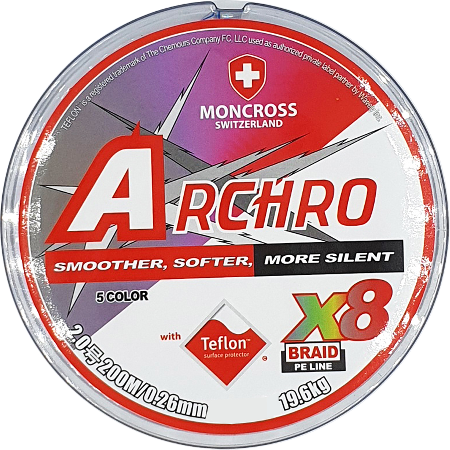 몽크로스 아크로 X8 8합사 오색 낚시줄 200m, 현재가 30,600원